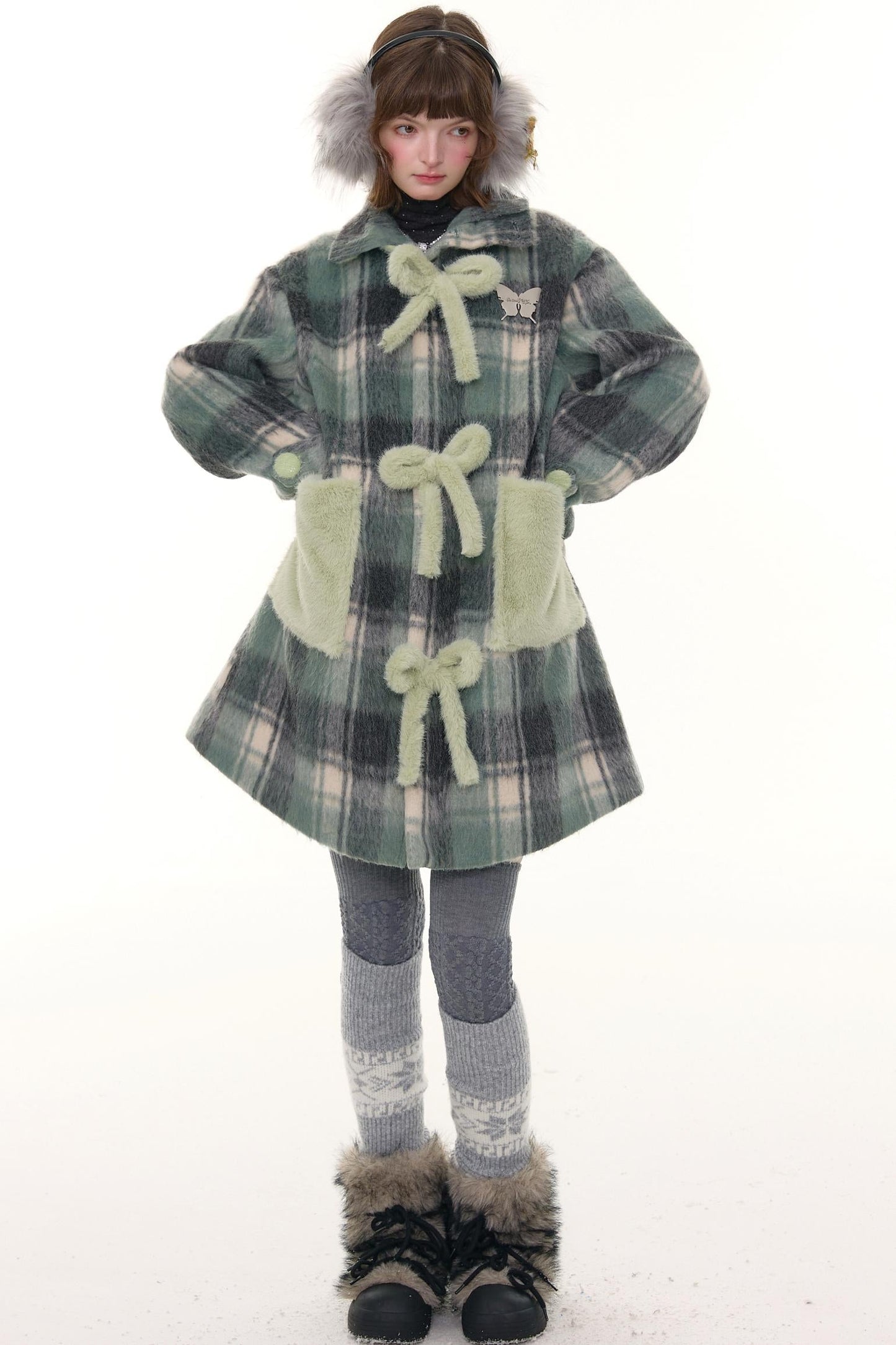 Retro Plaid Woolen Coat