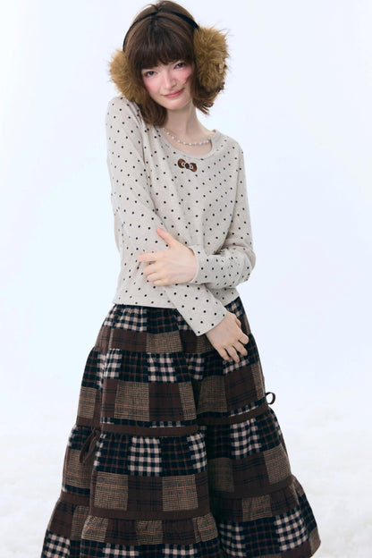 Polka Dot Knitted Top