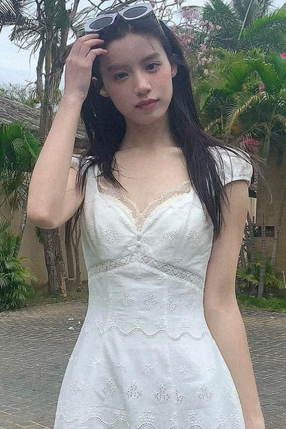 Bohemian Floral Embroidered Dress