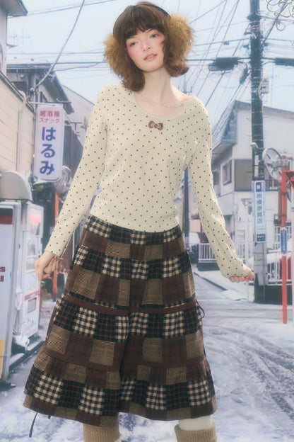 Polka Dot Knitted Top