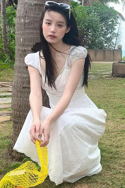 Bohemian Floral Embroidered Dress