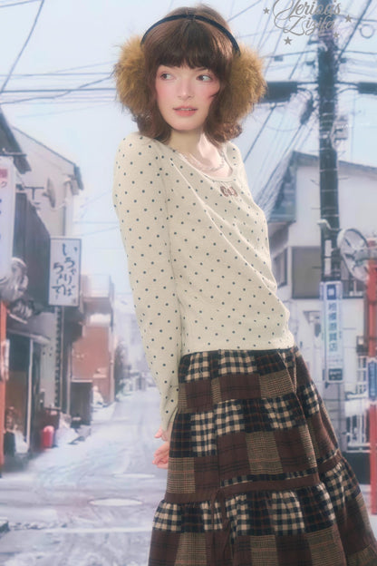 Polka Dot Knitted Top