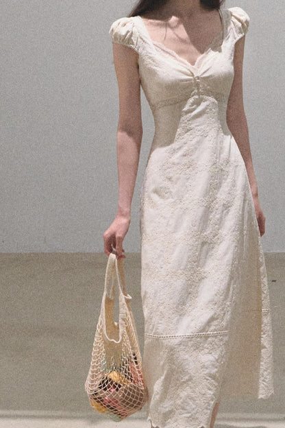 Bohemian Floral Embroidered Dress