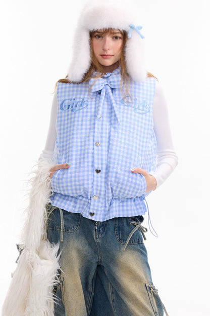 Autumn Embroidery Plaid Cotton Jacket