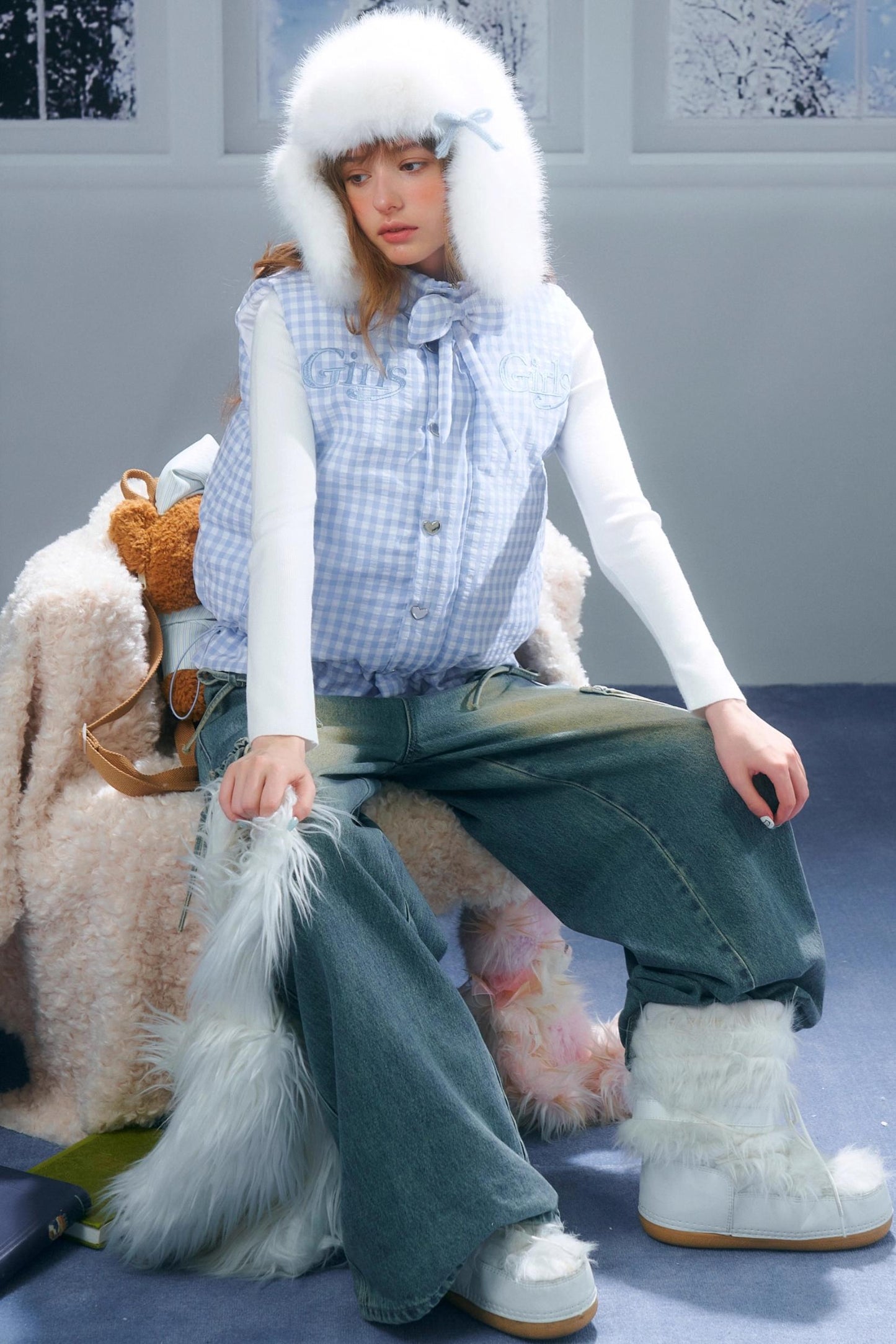 Autumn Embroidery Plaid Cotton Jacket