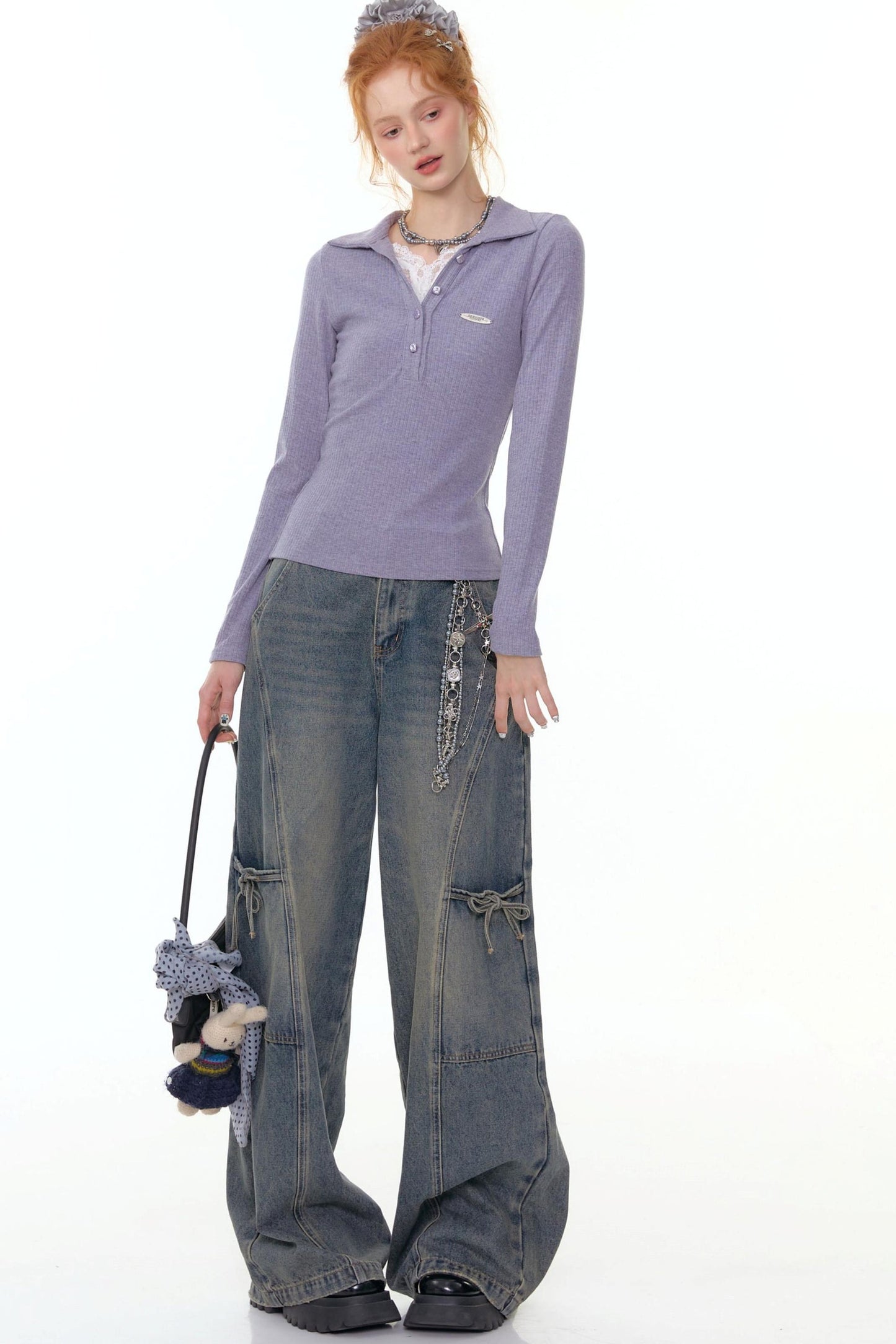 Zizifei Knit Lace Top