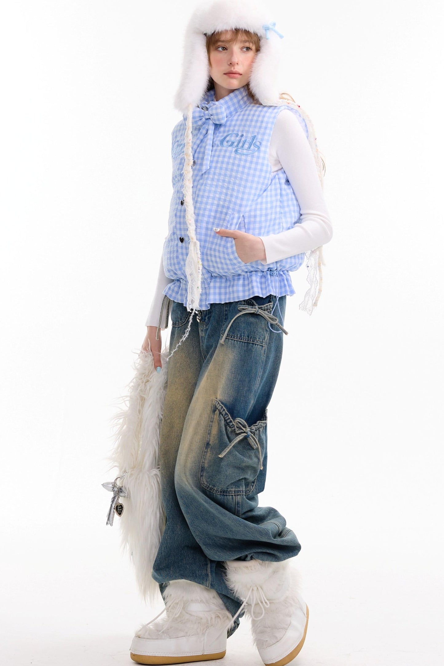 Autumn Embroidery Plaid Cotton Jacket