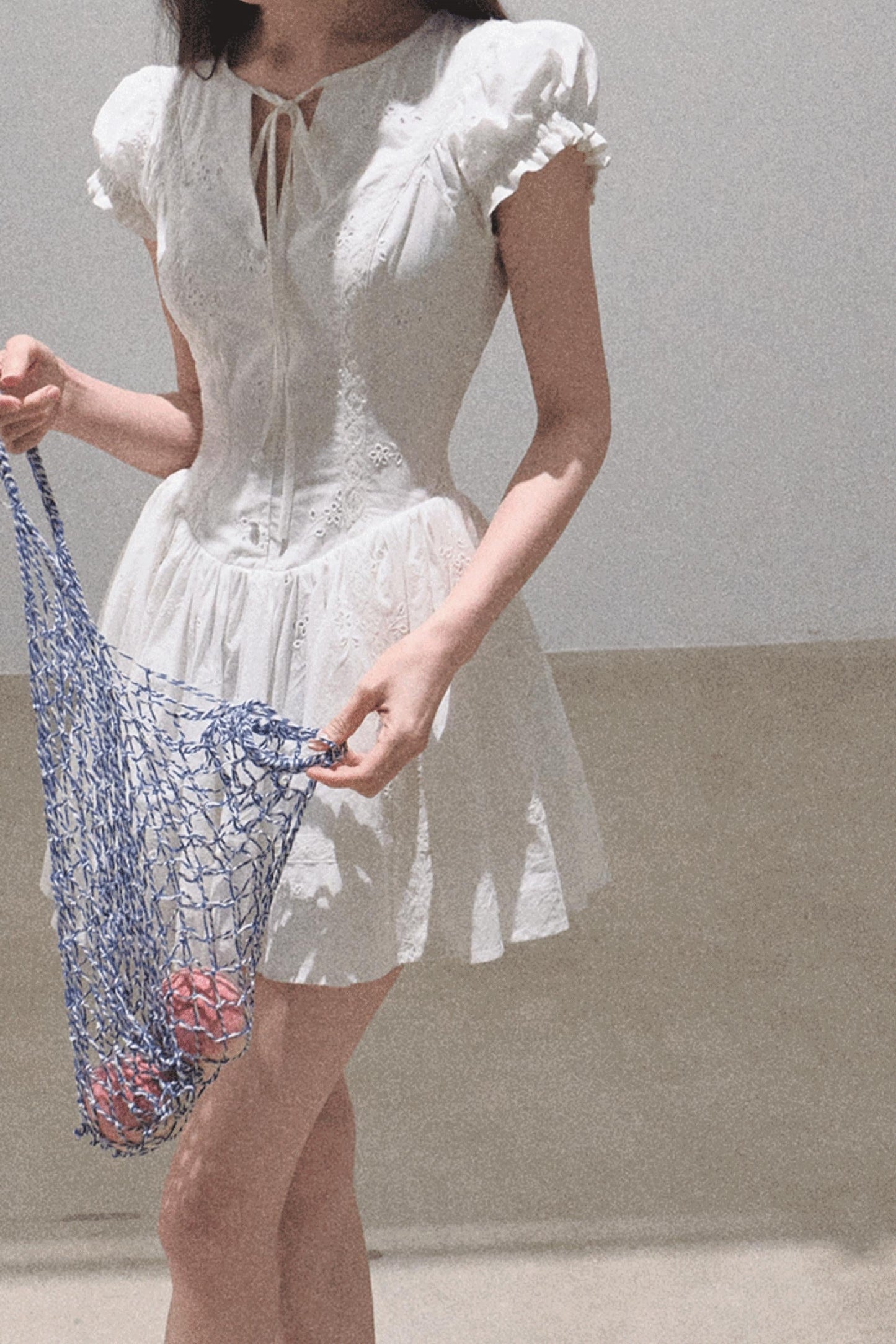 Lovefall Embroidered Cotton Tea Dress