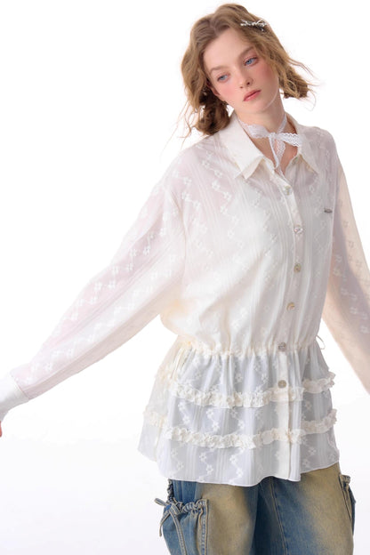 Spring Semi-Sheer Long Shirt