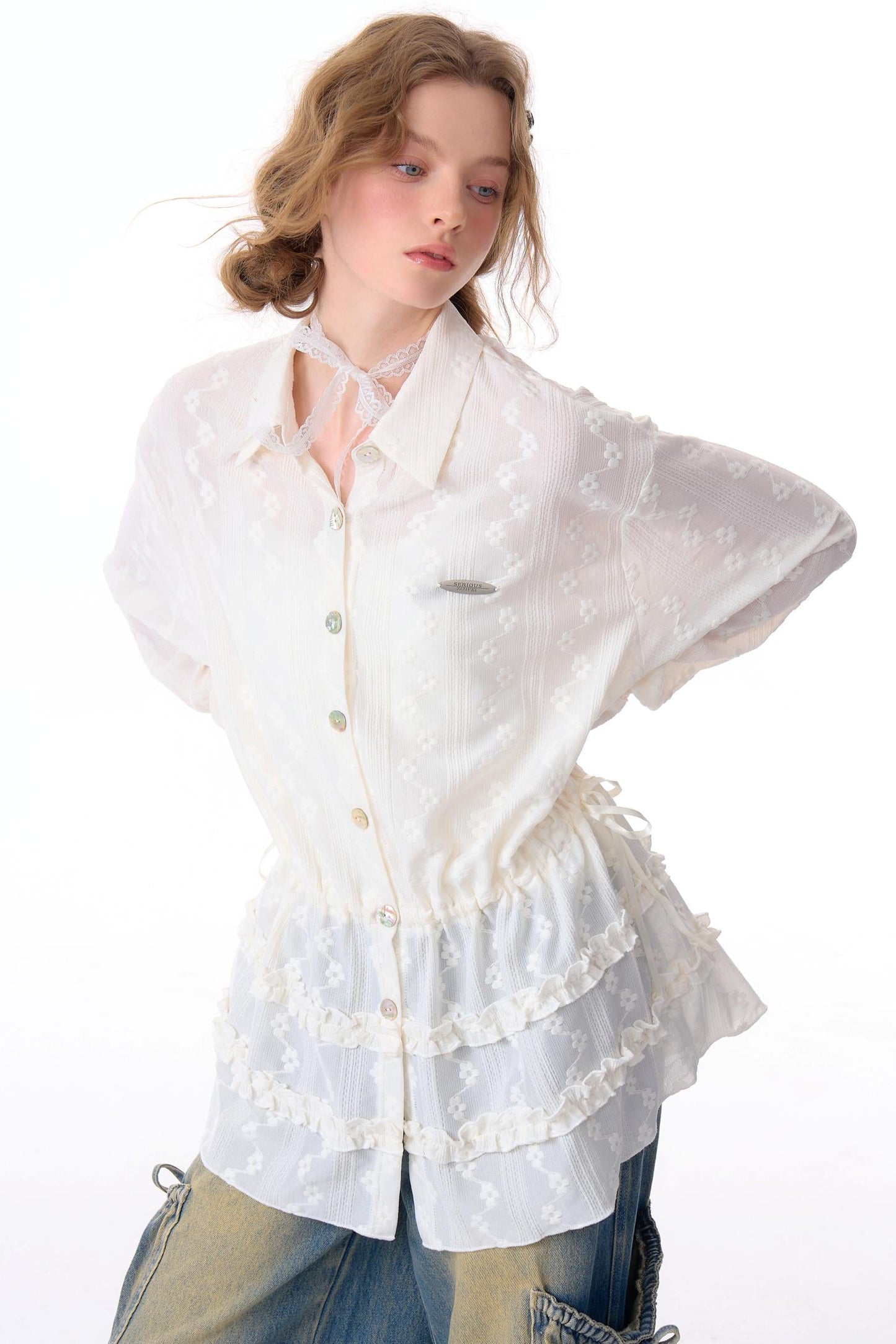 Spring Semi-Sheer Long Shirt