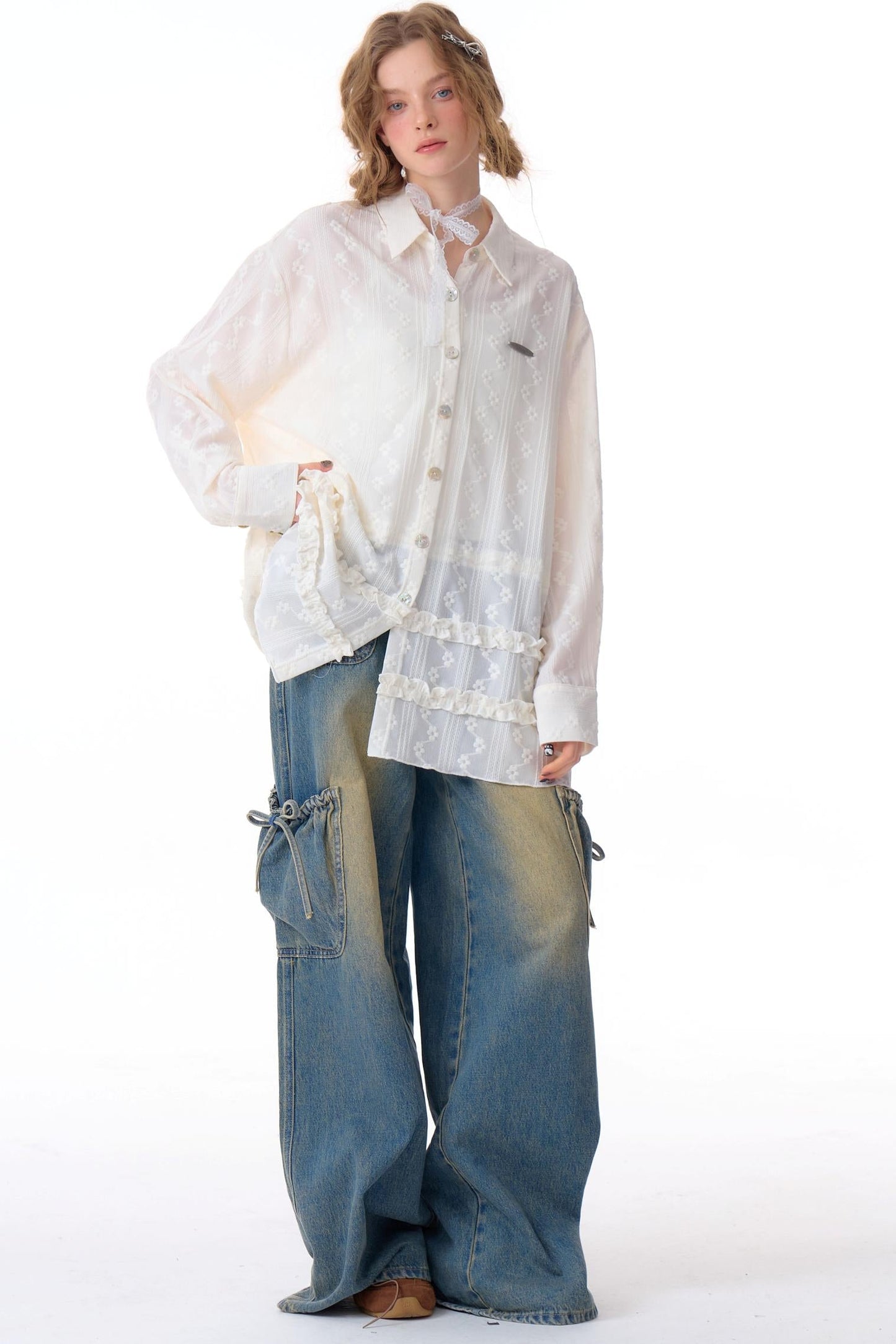 Spring Semi-Sheer Long Shirt