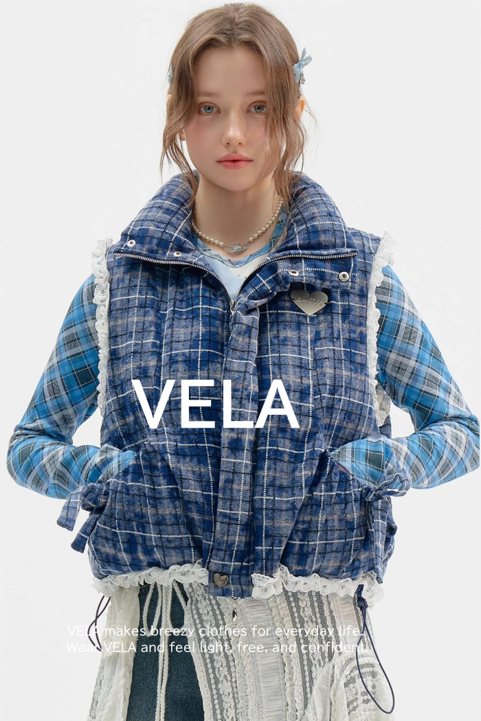 Thickened Velvet Blue Check Cotton Jacket