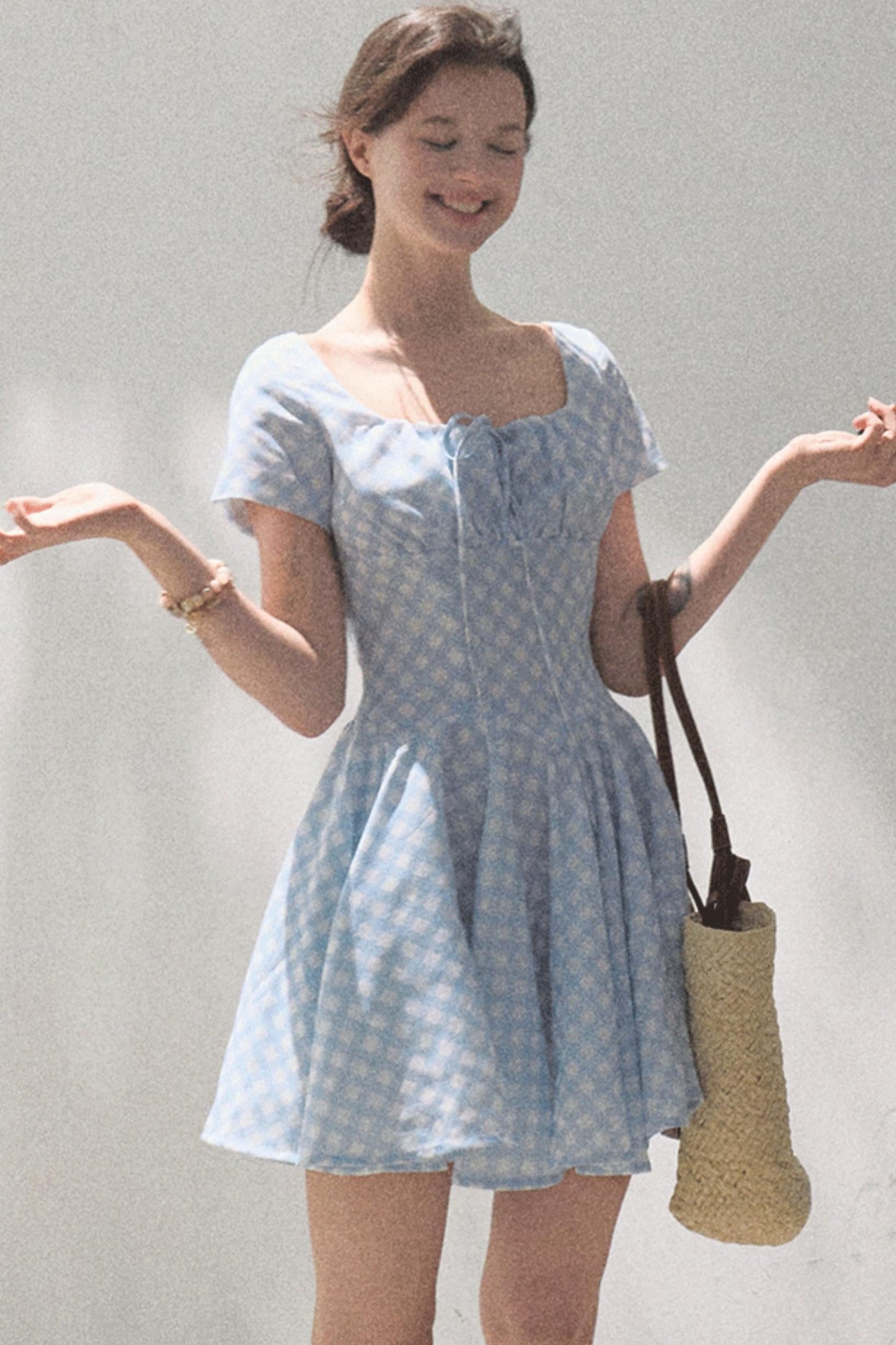 Sweet Bow Tie Mini Dress