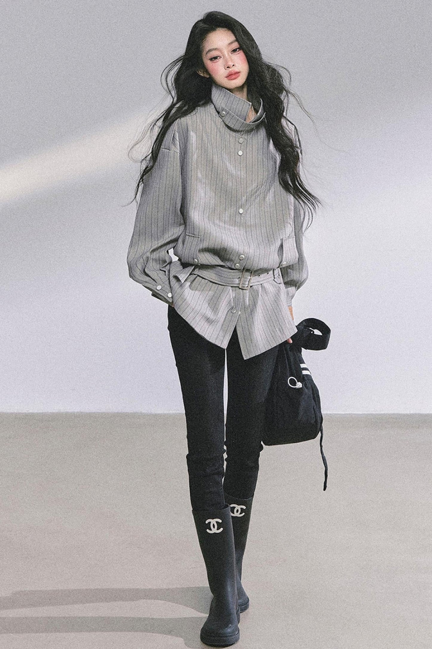 Autumn Striped Slimming Jacket