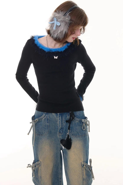 美式复古针织毛衣