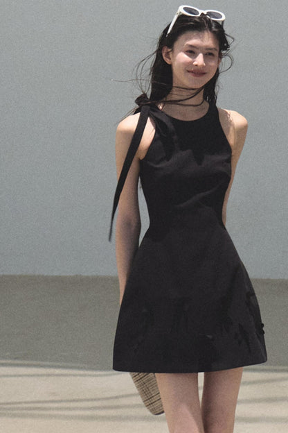 Summer Stars Floral Ribbon Racer Dress