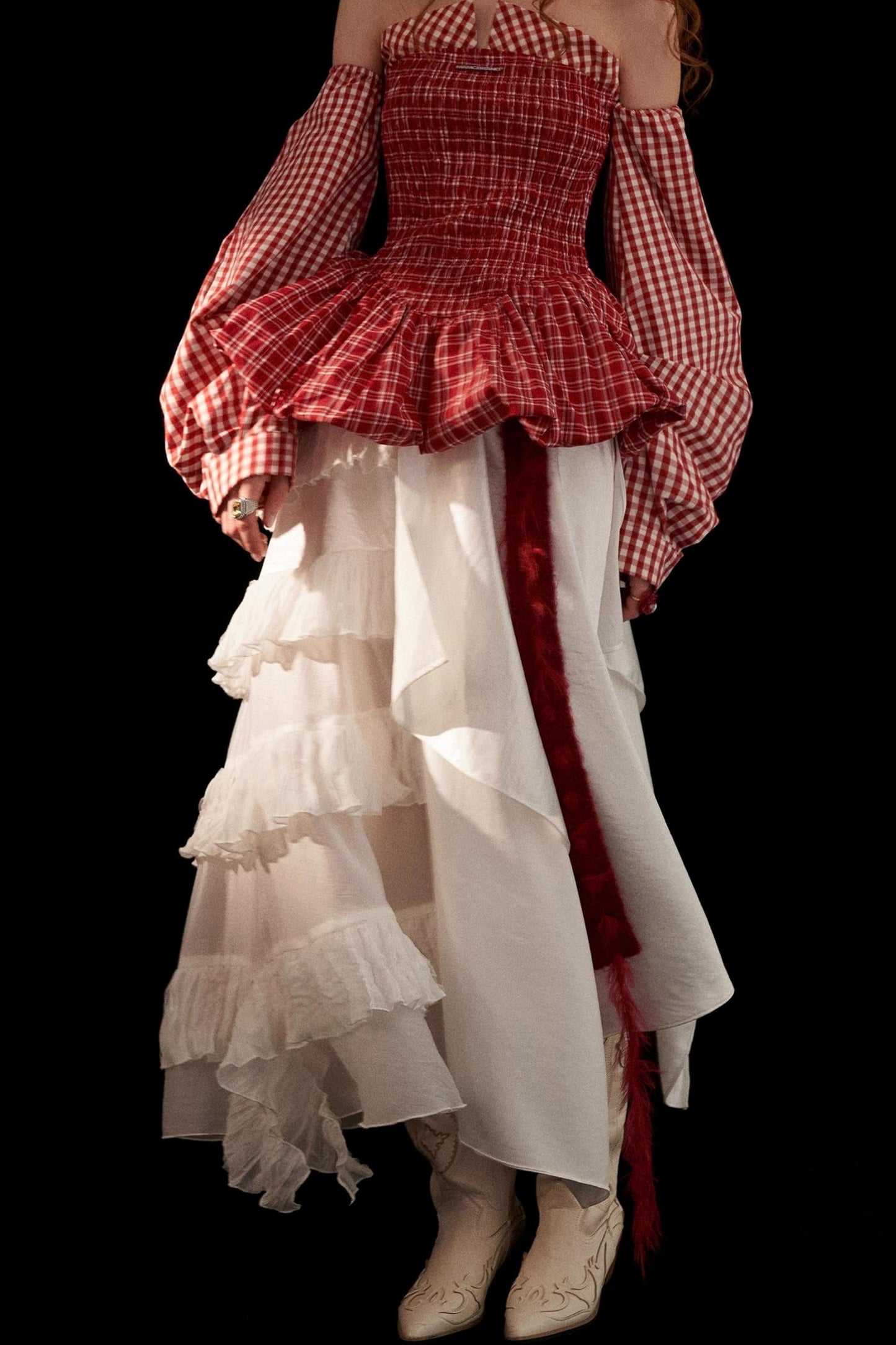 Micro-Sheer Long Skirt