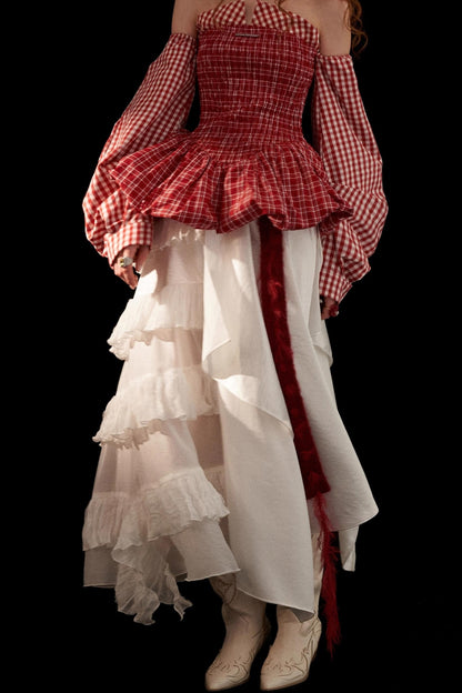 Micro-Sheer Long Skirt