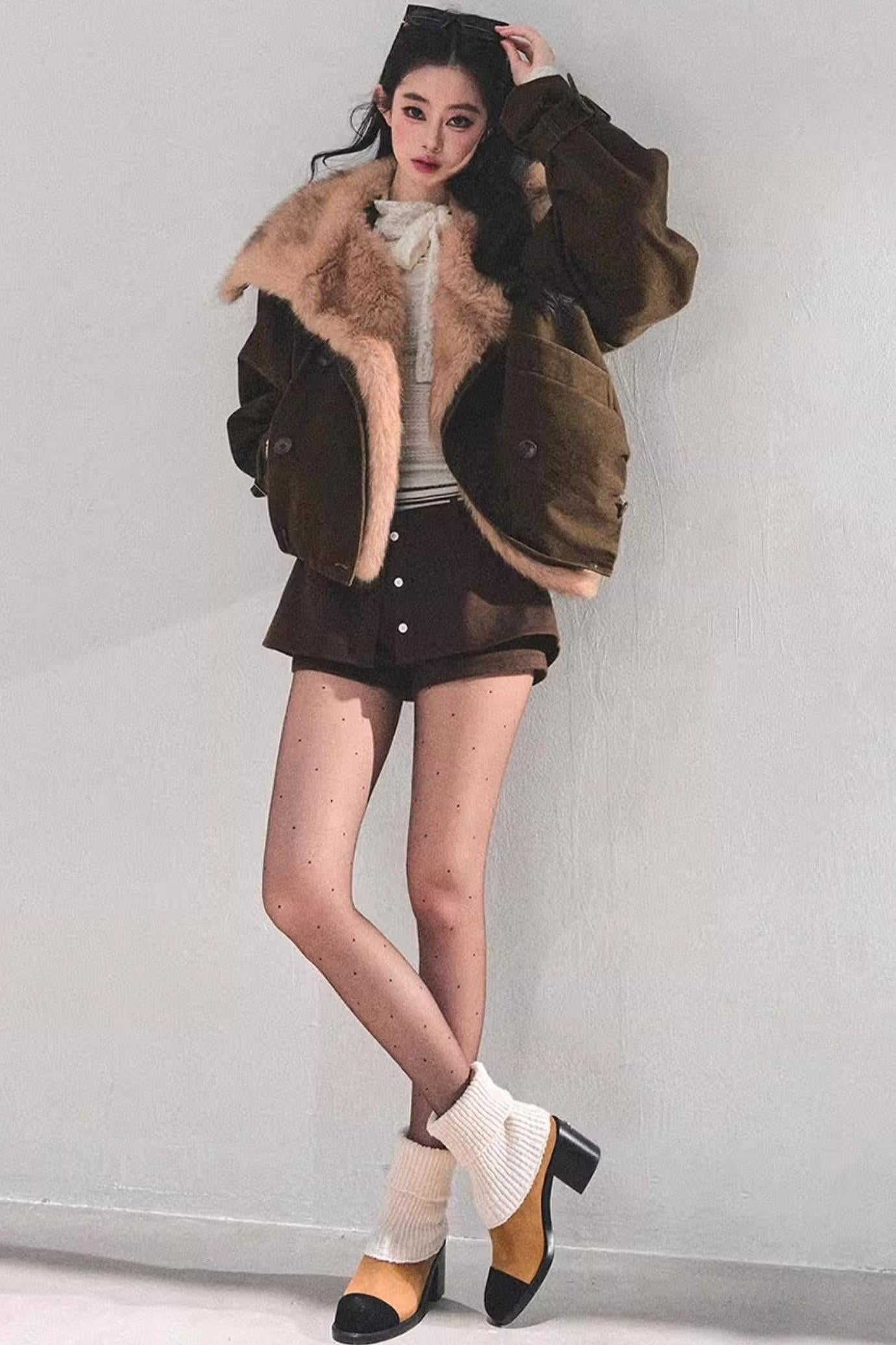 Black Autumn A-Line Shorts