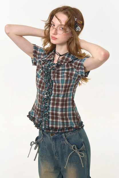 Plaid Short Sleeve Shirt