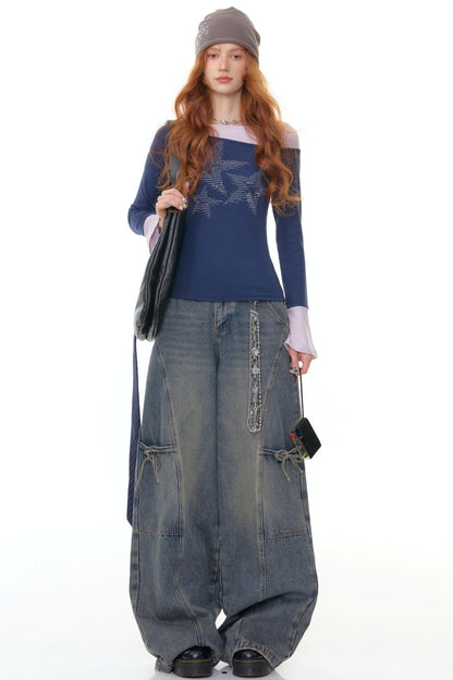 Denim Asymmetry Fit Pants