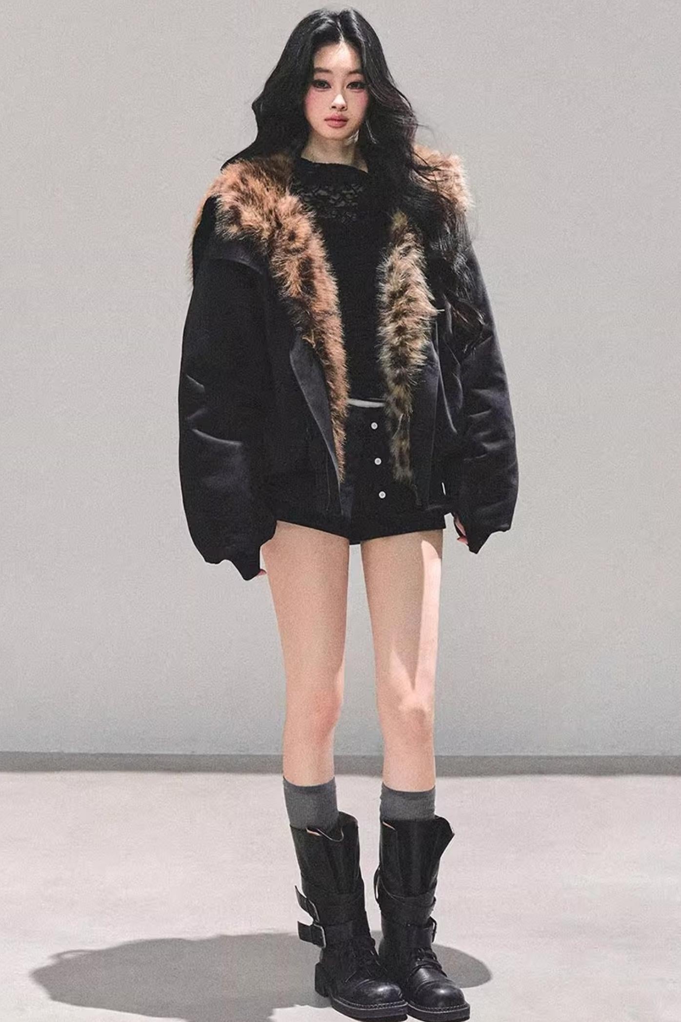 Hepburn-Style Quilted Winter Coat