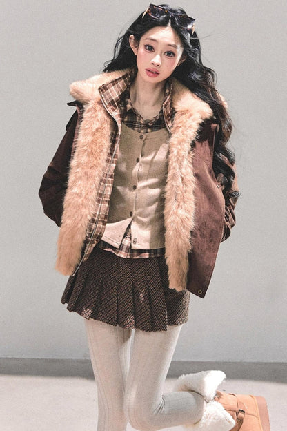 Plaid Padded Cotton Jacket