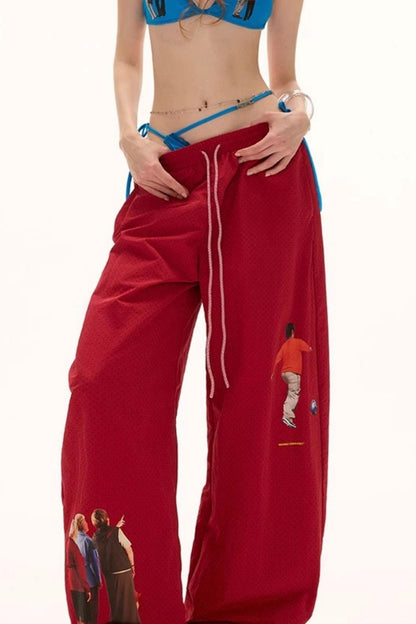 Summer Polka Dot Wide Leg Pants