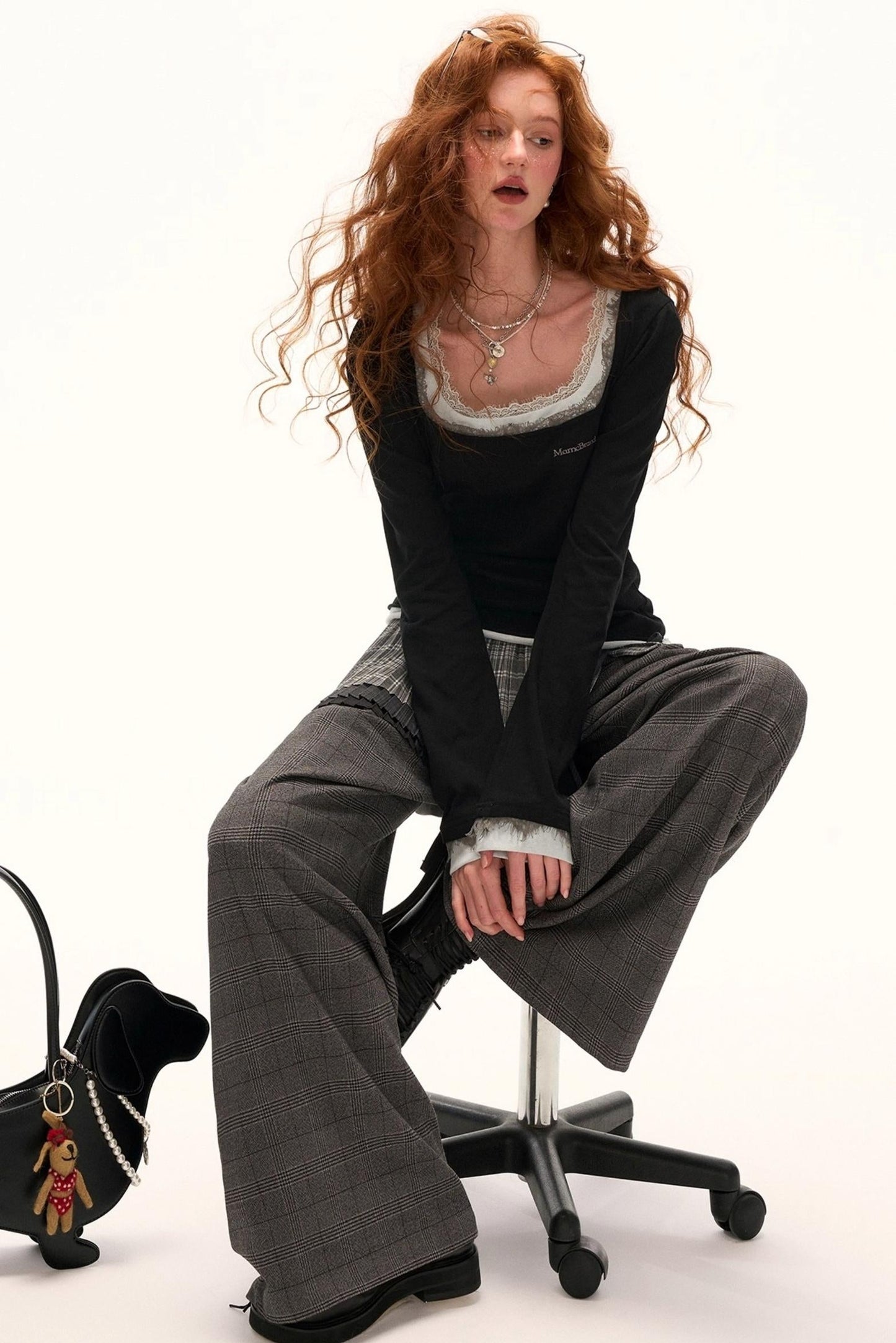 Lace Layered Long Sleeve T-Shirt