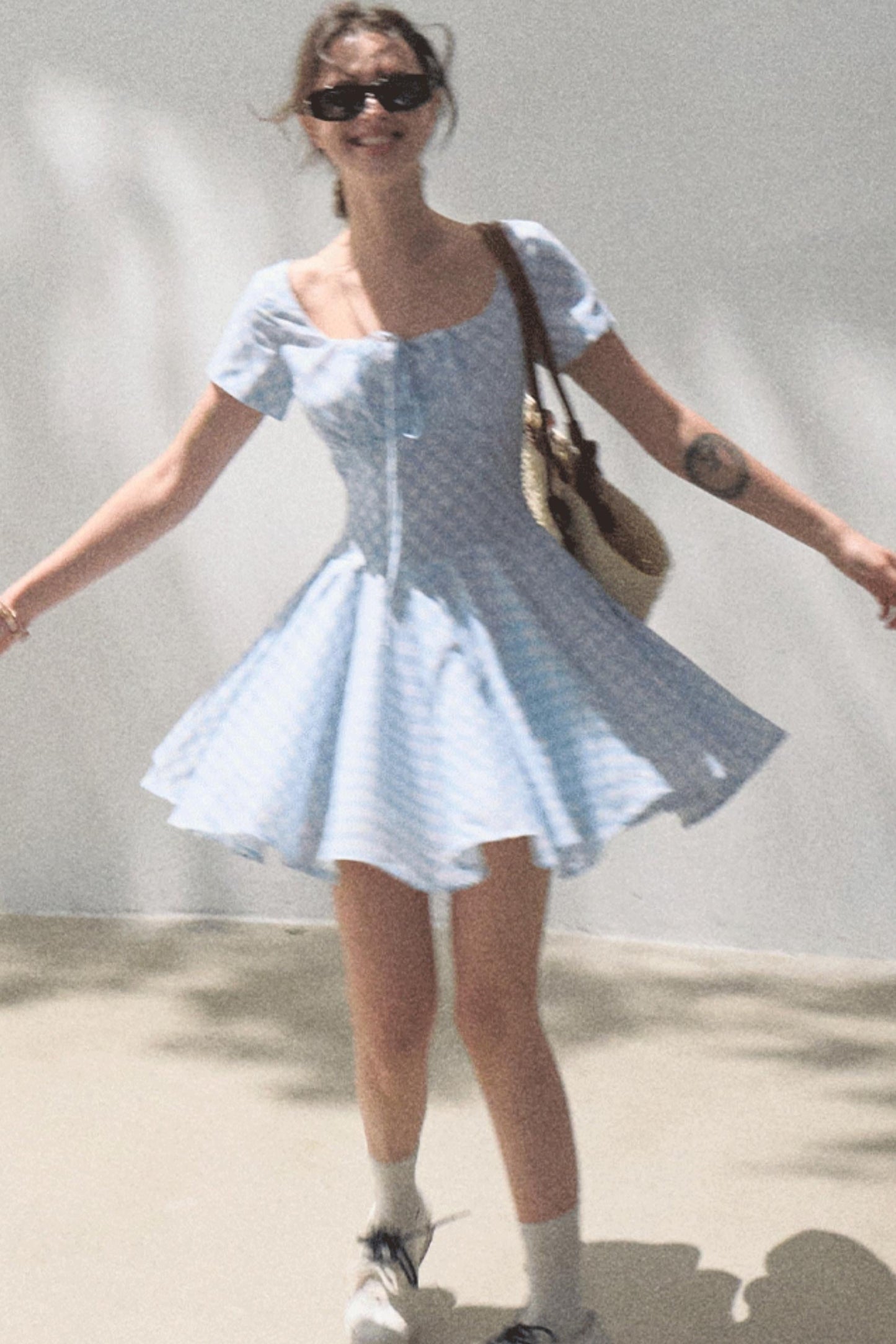 Sweet Bow Tie Mini Dress