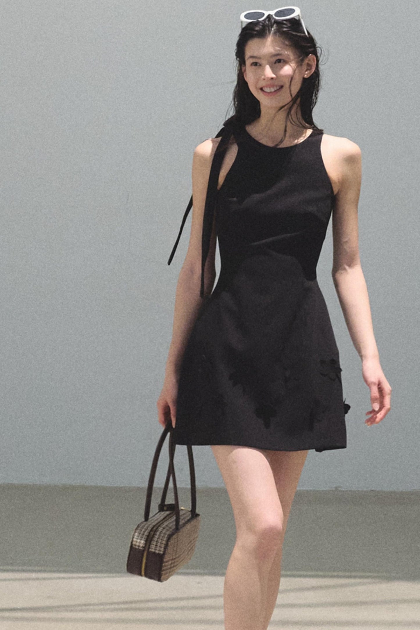 Summer Stars Floral Ribbon Racer Dress