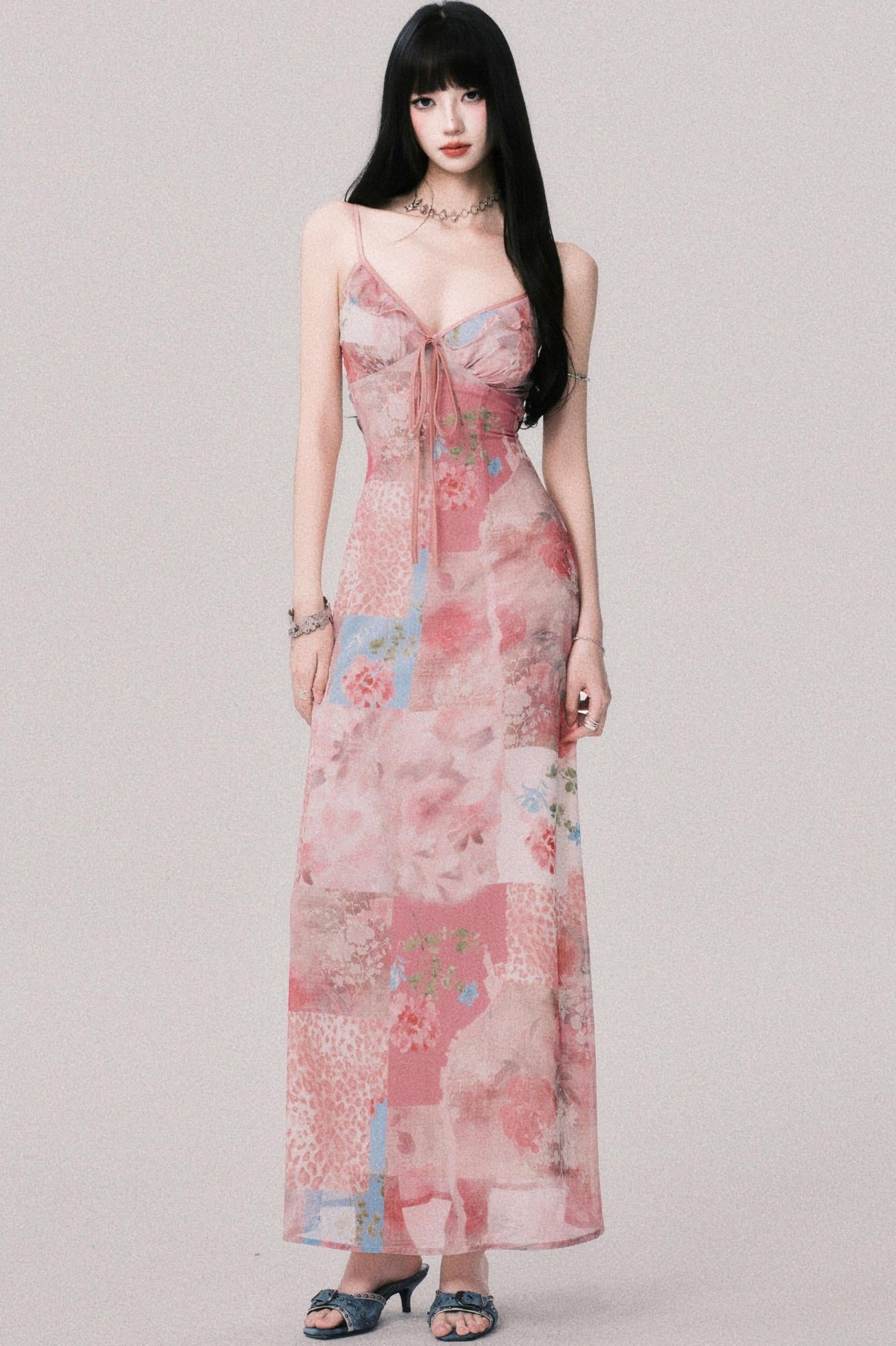 Floral Halter Beach Dress