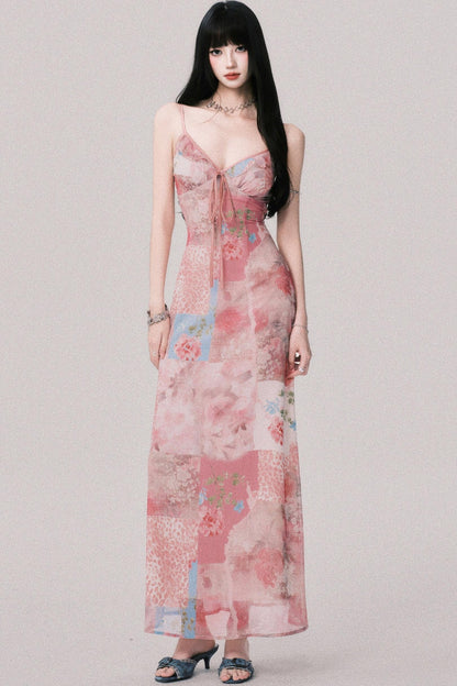 Floral Halter Beach Dress