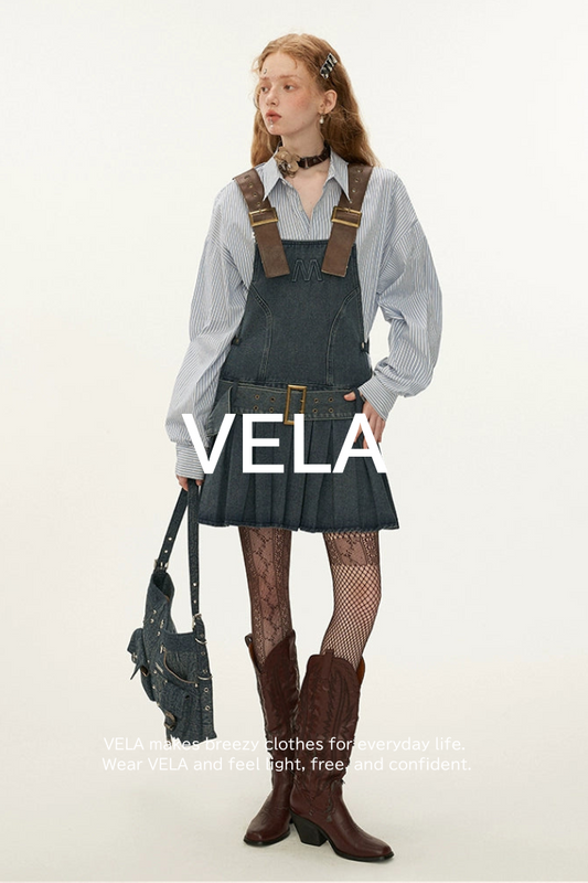 Vintage Denim Short Slip Dress