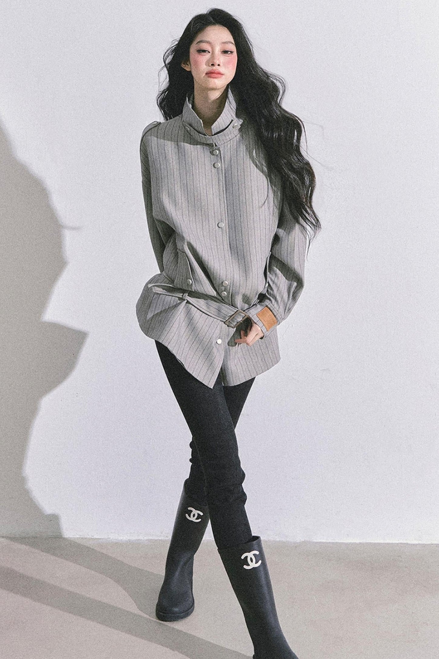 Autumn Striped Slimming Jacket