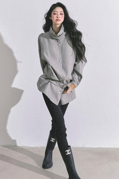 Autumn Striped Slimming Jacket