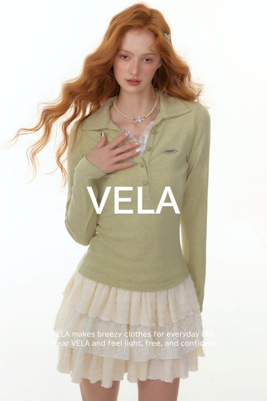 Zizifei 针织蕾丝上衣