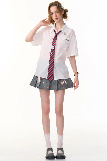 White Short Sleeve Top