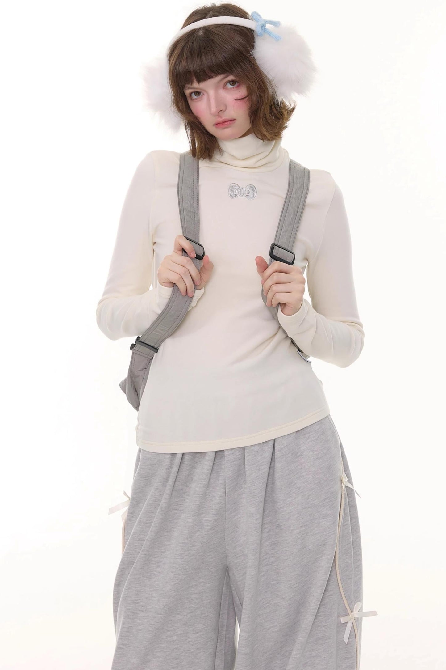 Autumn Retro High Neck Knitted Top