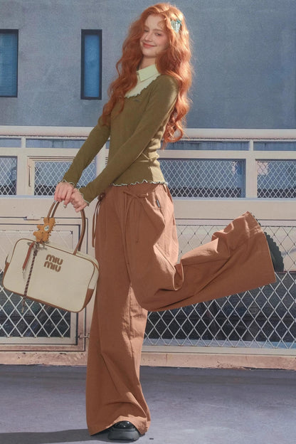 Polo Collar Long Sleeve T-Shirt