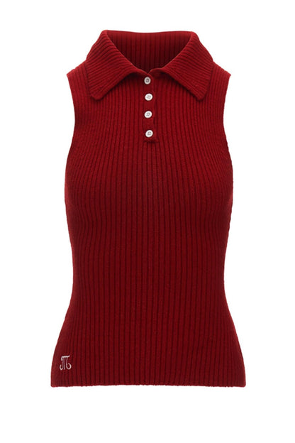 A Long Sleeve Polo Vest Top
