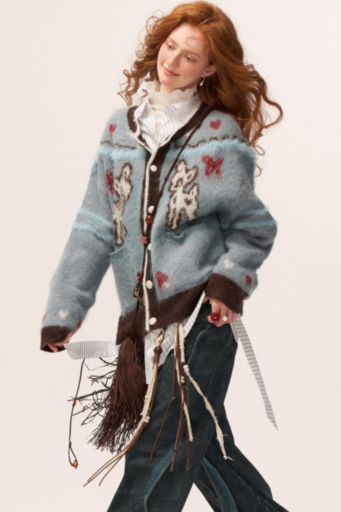 Cute Butterfly Fawn Cardigan