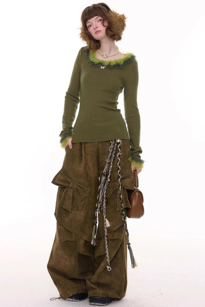 美式复古针织毛衣