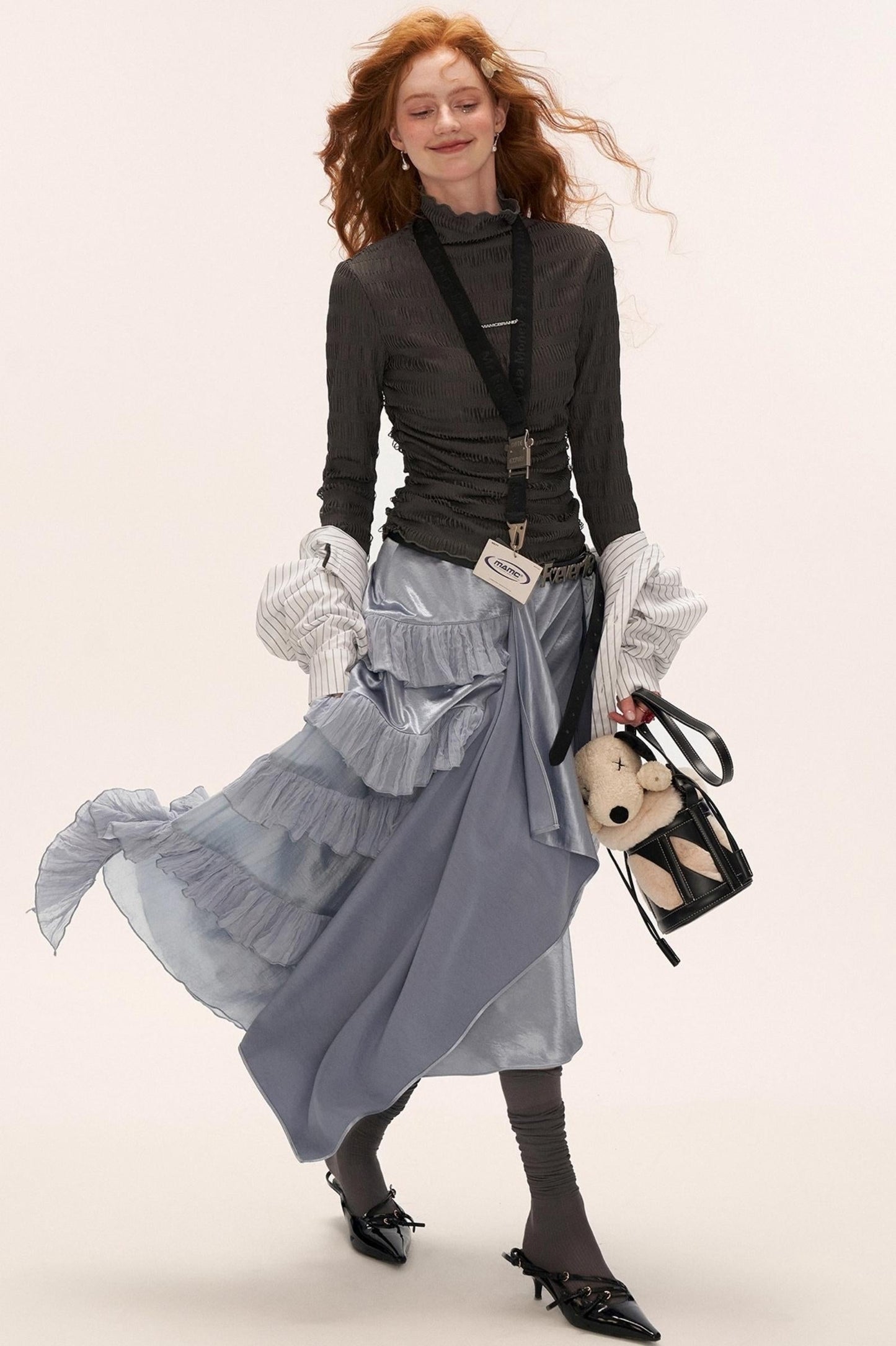 Micro-Sheer Long Skirt