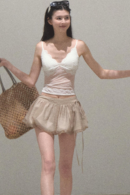 Floral Peplum Culottes Skirt Set