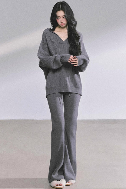 Lazy Style Knitted Suit Set-Up