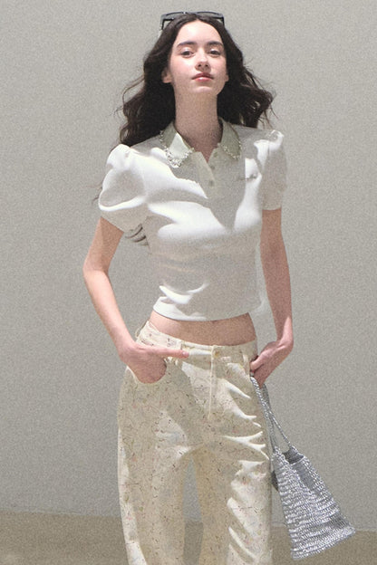 Sunset Diamond Polo Tee