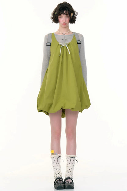 Green Bud Sleeveless Dress