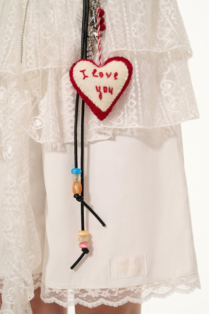 White Lace Layered Casual Shorts