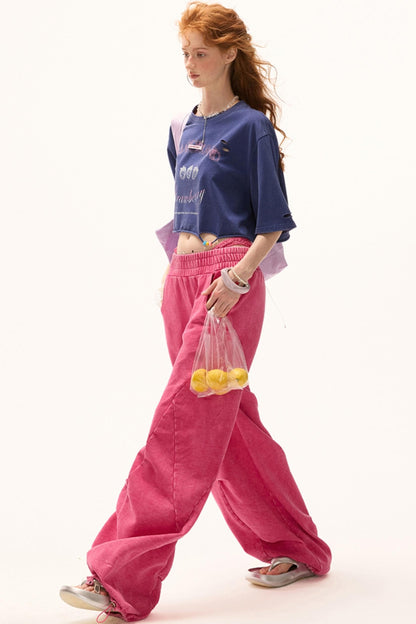 Luxe Loose-Leg Sports Pants